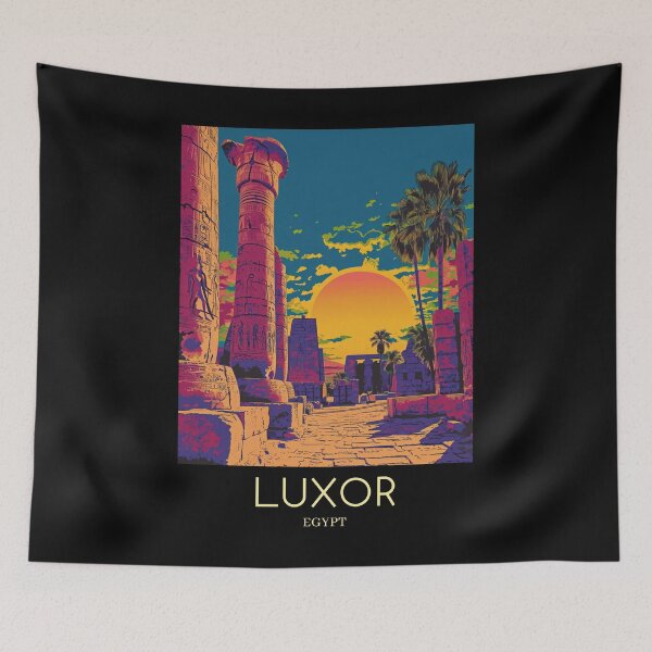 Item preview, A Pop Art Travel Print of Luxor - Egypt  designed and sold by StudioRedKoala.