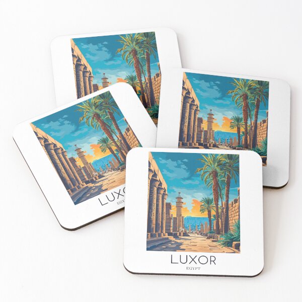 Item preview, A Pop Art Travel Print of Luxor - Egypt  designed and sold by StudioRedKoala.