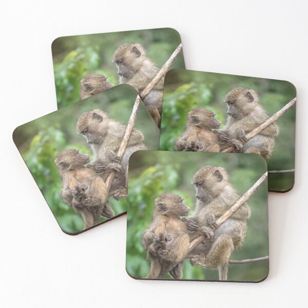 Item preview, Infant and Adult Baboon Tanzania Africa designed and sold by PhotoArt by Joan Carroll.