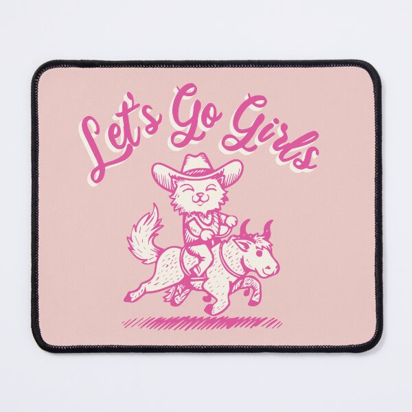 Item preview, Let's go girls graphic tee | Kitten Cowboy | Cute Pink Cowgirl | Cowgirl designs with Sayings |   designed and sold by themichetti.