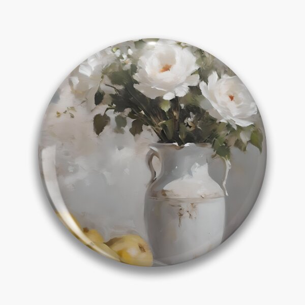 Item preview, Impresión de arte de jarrón de flores blancas, arte de cocina de granja vintage designed and sold by JM-ESTONIA.