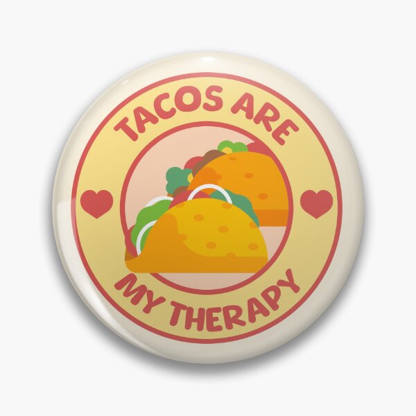 Artikelvorschau, Tacos sind meine Therapie! Lustiges Taco-Abzeichen entworfen und verkauft von PMCreative.