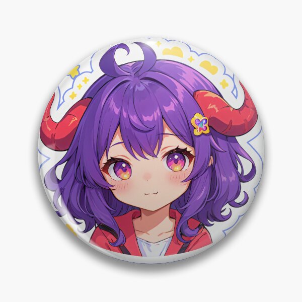Item preview, Violet Girl Demon Star designed and sold by StickerStarSaga.