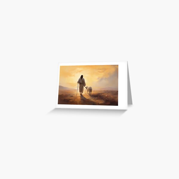 Item preview, Jesus Leaves the 99, Parable of the Lost Sheep, Good Shepherd, Jesus, Bible Wall Art, Christian Faith designed and sold by BeezyArt.