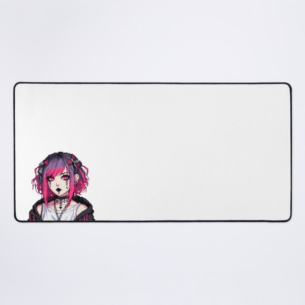 Item preview, Alternative girl with purple/pink hair pixelart designed and sold by Luvrr Pixels.