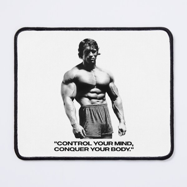 Item preview, Stoic Quote "Control your mind, conquer your body." Arnold. schwarzenegger Fan art designed and sold by HuzaifaNaveedh.