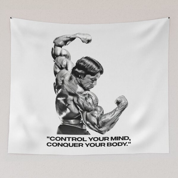Item preview, Stoic Quote "Control your mind, conquer your body." Arnold. schwarzenegger Fan art designed and sold by HuzaifaNaveedh.