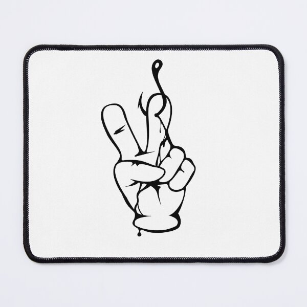 Item preview, Peace sign - angler's hand - Nokidding-Fishing.com designed and sold by fruehmorgens.