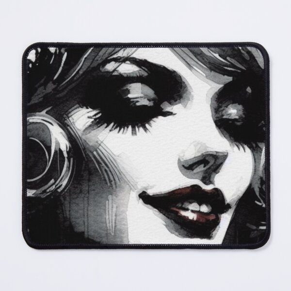 Item preview, Noir Vintage Femme Fatale's Enigmatic Smile designed and sold by RESToRAPTOR.