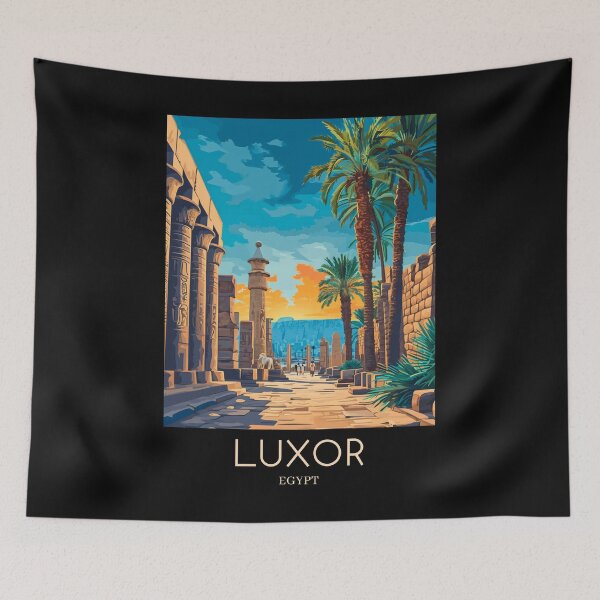 Item preview, A Pop Art Travel Print of Luxor - Egypt  designed and sold by StudioRedKoala.
