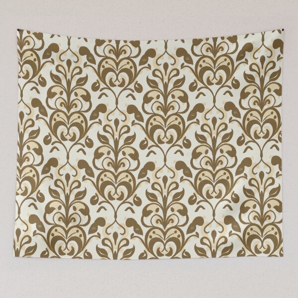 Item preview,  Damask - Brown Abstract ; Floral Pattern Decorative arabesque designed and sold by PatternInArt.