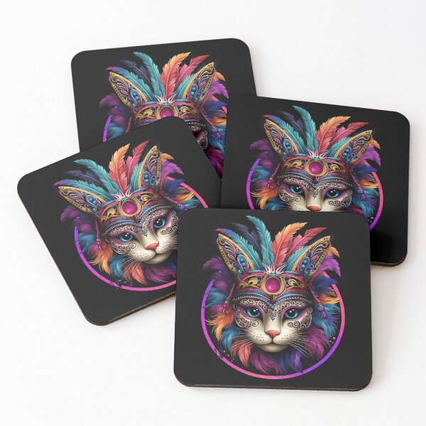 Aperçu de l'œuvre Meowdy Gras Drôle Meowdi Gras Mardi Gras créée et vendue par Chmielayka.