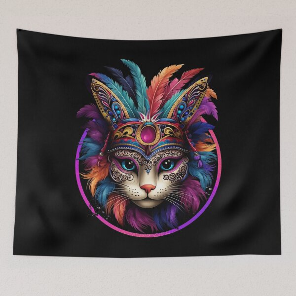 Aperçu de l'œuvre Meowdy Gras Drôle Meowdi Gras Mardi Gras créée et vendue par Chmielayka.