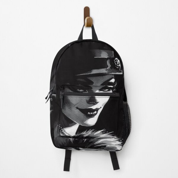 Item preview, Noir Vintage Fatale Woman enigmatic smile designed and sold by RESToRAPTOR.
