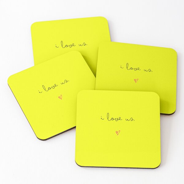 Item preview, 'I love us' Black Script & Red Heart Design designed and sold by Kristalin Glass.