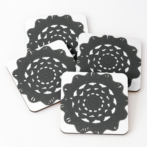 Item preview, Black lace crochet flower designed and sold by Phoebew03.