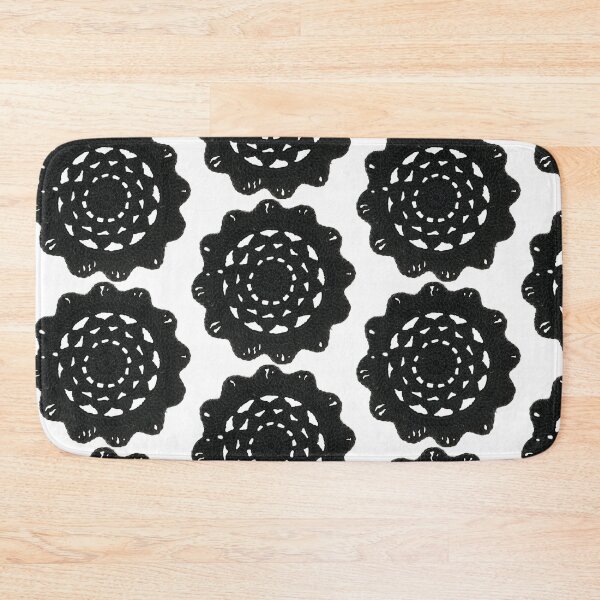 Item preview, Black lace crochet flower designed and sold by Phoebew03.