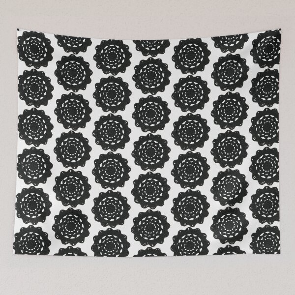 Item preview, Black lace crochet flower designed and sold by Phoebew03.