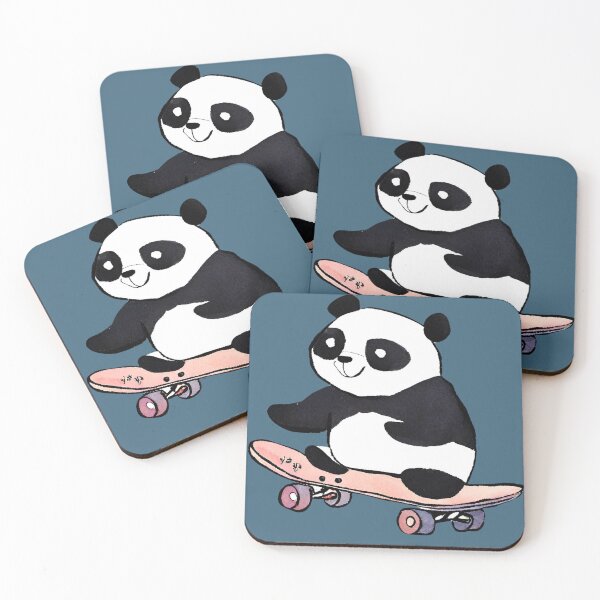 Item preview, Panda rides a skateboard designed and sold by Vilemo.