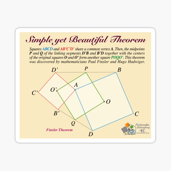 Item preview, Finsler Theorem designed and sold by Gianni A. Sarcone.