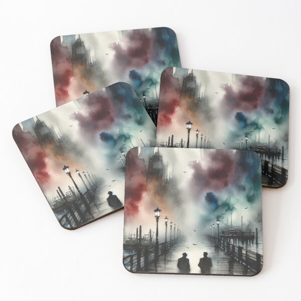 Item preview, Noir Vintage Foggy Wharf Encounter designed and sold by RESToRAPTOR.