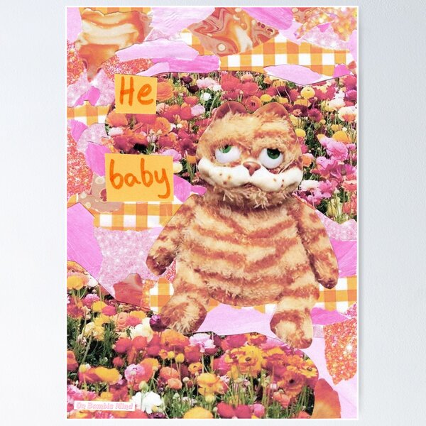Item preview, He baby - cursed garfield plush designed and sold by OnBambisMind.