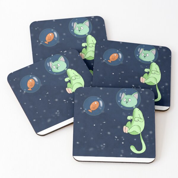Item preview, cat fish outer spacefish designed and sold by Tezinhadesenhos.