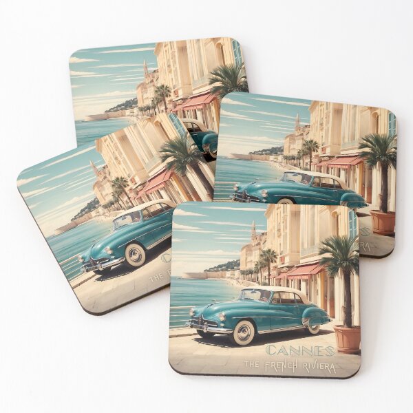 Item preview, Sun-Kissed Splendor: Vintage Cannes Travel Poster designed and sold by Ceemko's Vintage Corner.