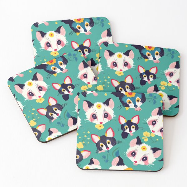 Item preview, Baby opossum and floral pattern  designed and sold by Roxburylane.