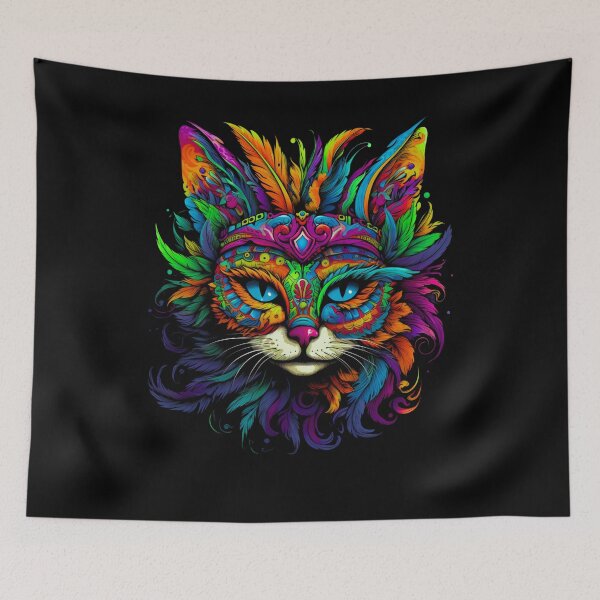 Aperçu de l'œuvre Meowdy Gras Drôle Meowdi Gras Mardi Gras créée et vendue par Chmielayka.