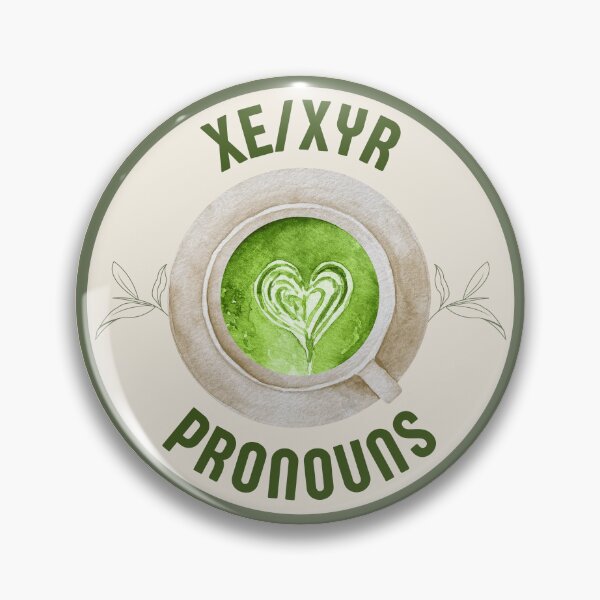 Item preview, Xe/Xyr Pronouns | Matcha Green Tea Aesthetic LGBTQ | Xe Xyr Pronoun designed and sold by Furia LGBTQ+ Accessories.
