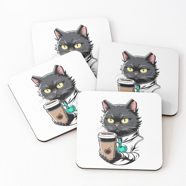 Item preview, Coffee Cat, Cat with Coffee Addiction,  designed and sold by cutenesss.