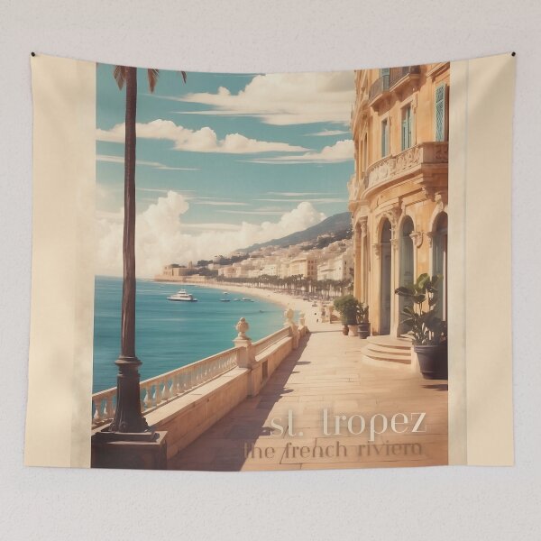Item preview, Retro Chic: St. Tropez Vintage Travel Poster designed and sold by Ceemko's Vintage Corner.
