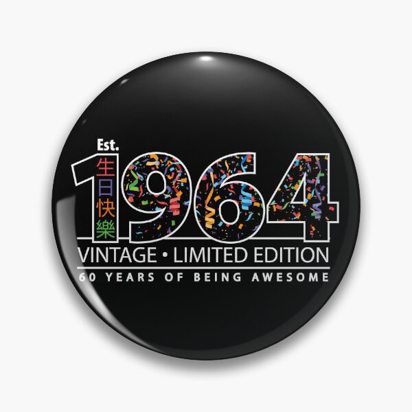 Item preview, Happy 60th Est. 1964 Vintage Limited Edition 60 Years of Being Awesome  designed and sold by PCStudio57.