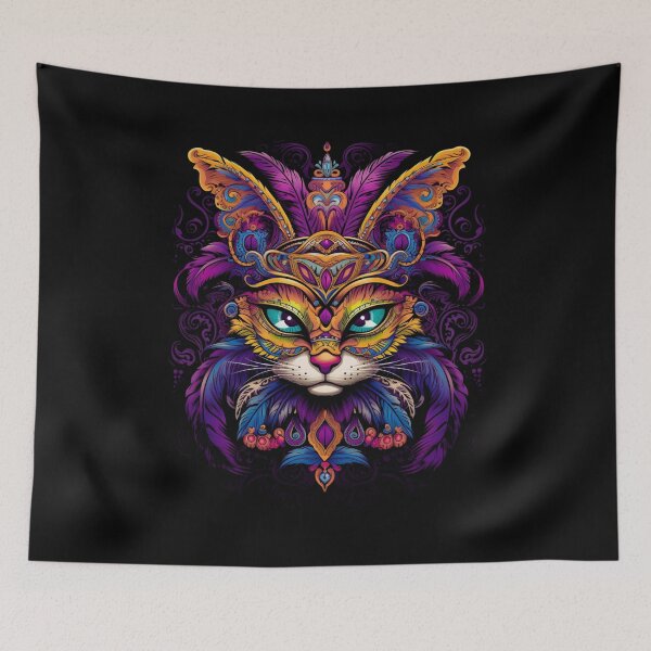 Aperçu de l'œuvre Meowdy Gras Drôle Meowdi Gras Mardi Gras créée et vendue par Chmielayka.