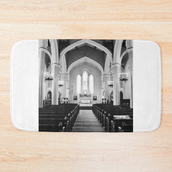 Item preview, Cape Girardeau Missouri Old St. Vincent's Catholic Church Black And White designed and sold by LisaWootenPhoto.