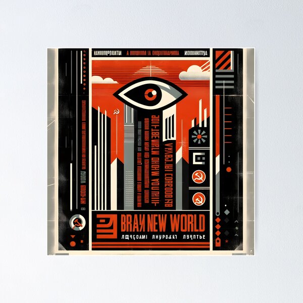 Item preview, Brave New World Vintage Communist Poster designed and sold by Sovietmovies.