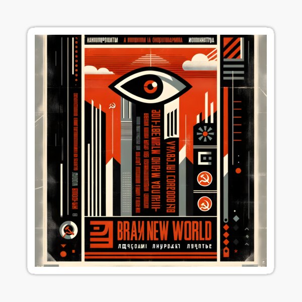 Item preview, Brave New World Vintage Communist Poster designed and sold by Sovietmovies.