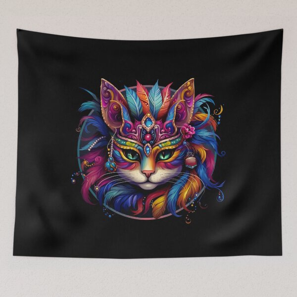 Aperçu de l'œuvre Meowdy Gras Drôle Meowdi Gras Mardi Gras créée et vendue par Chmielayka.