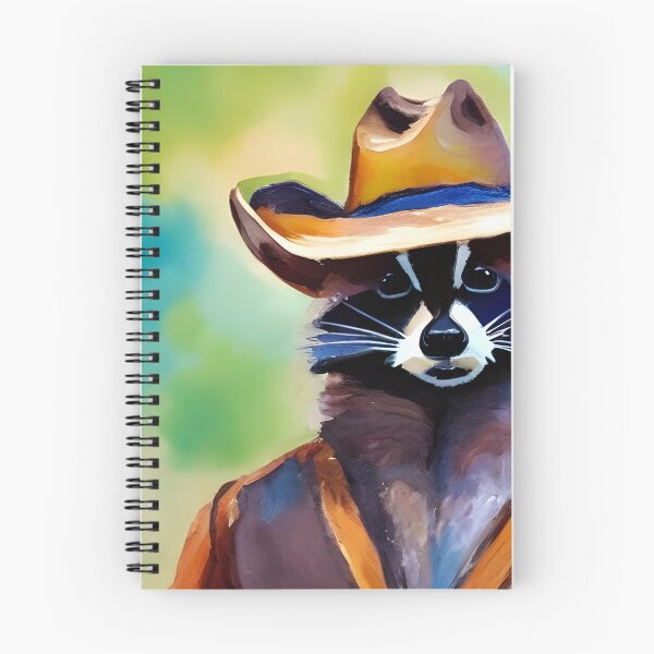 Aperçu de l'œuvre Un raton laveur dans un chapeau de cowboy créée et vendue par Paw's Arts.