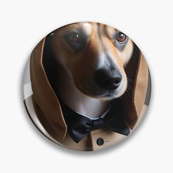 Item preview, Dapper Dog: Canine Charm in Hat and Suit Ensemble designed and sold by Zooartia.