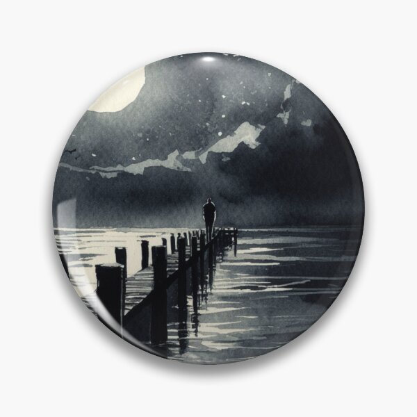 Item preview, Noir Vintage Moonlit Pier designed and sold by RESToRAPTOR.