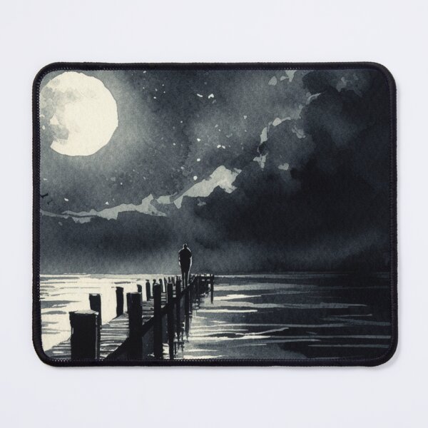 Item preview, Noir Vintage Moonlit Pier designed and sold by RESToRAPTOR.
