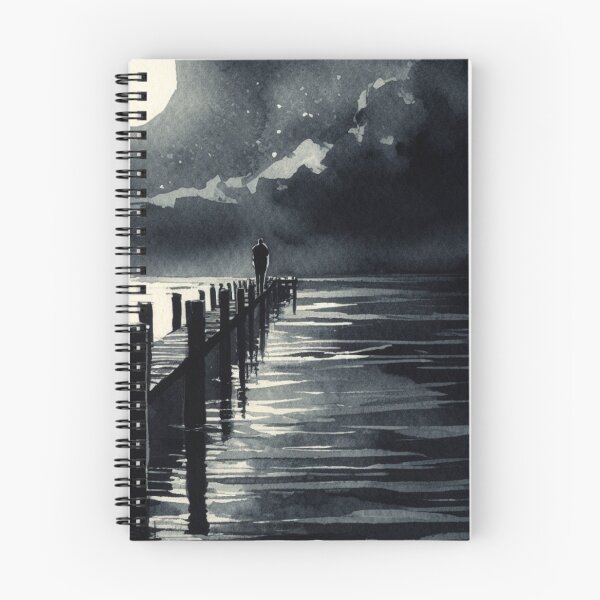 Item preview, Noir Vintage Moonlit Pier designed and sold by RESToRAPTOR.