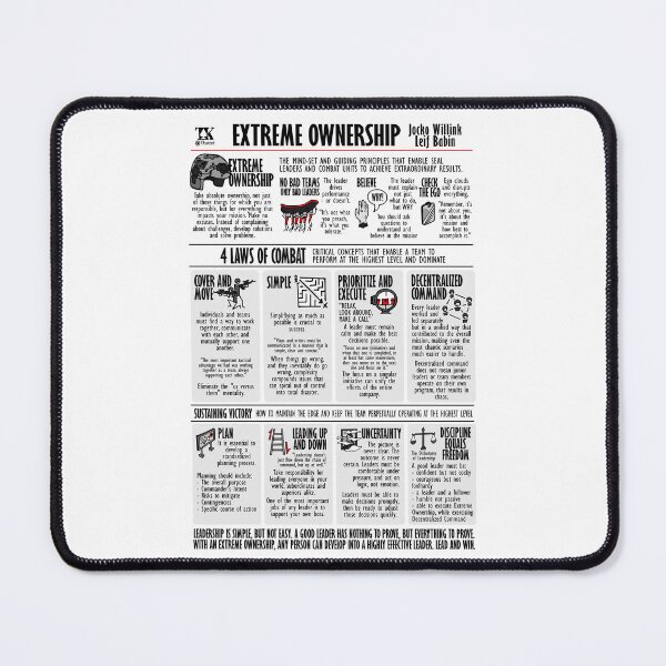 Item preview, Book Summary Extreme Ownership (Jocko Willink) designed and sold by TKsuited.
