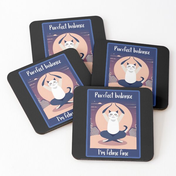 Item preview, Whimsical funny yoga cat. Funny yoga quotes. Mens yoga. designed and sold by Unitepeople.