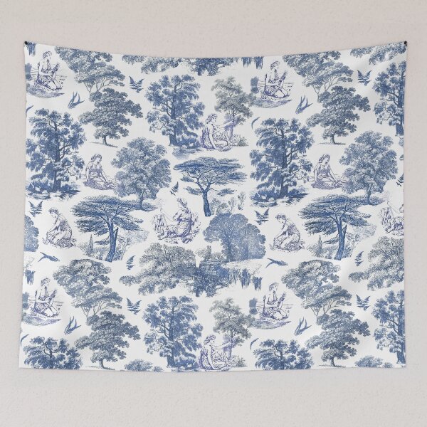 Item preview, Classic Chic Elegant Rustic Blue Pastoral Country Toile designed and sold by tanjica.
