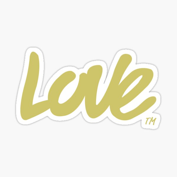 Love (gold) Sticker