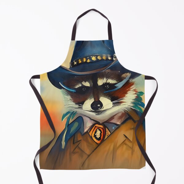 Item preview, Mr. Raccoon In A Cowboy Hat Portrait designed and sold by Paw's Arts.