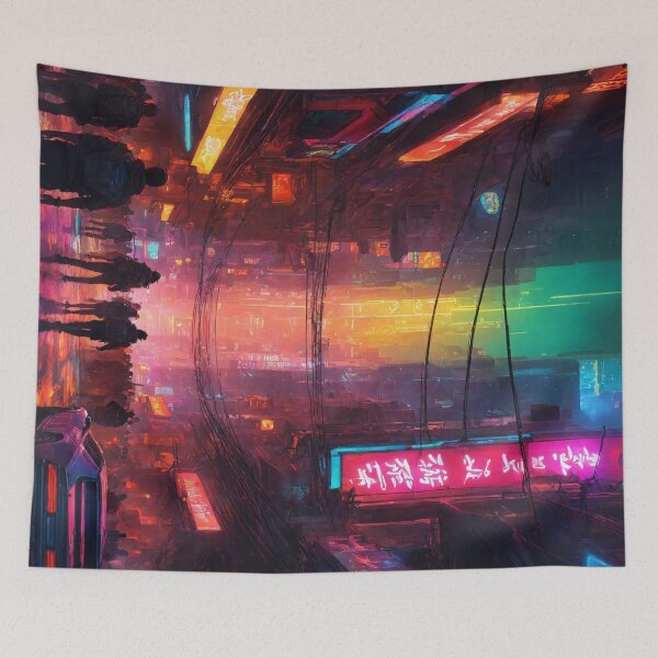 Item preview, Cyberpunk City by Night designed and sold by RaF71PrO.